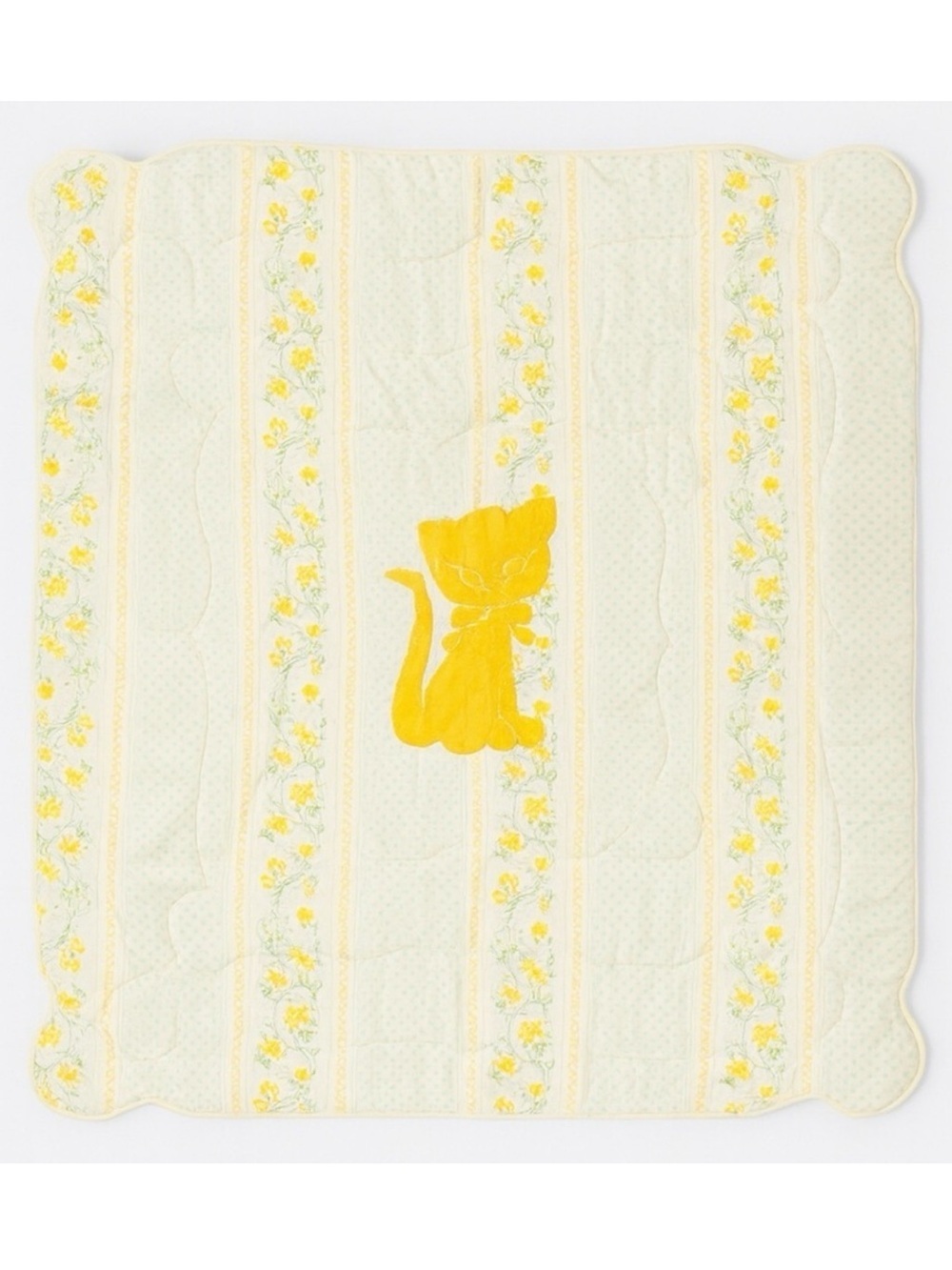 Vintage Yellow Cat Baby Quilt